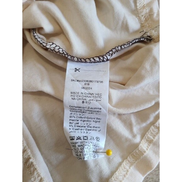 Dazy Cropped Hoodie Size M Two-Tone Brown White Graphic Pullover Top - Picture 5 of 7